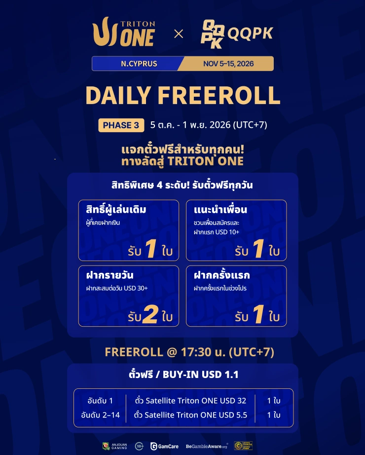 ฟรีโรลรายวันเฟส 3 | เส้นทาง Triton ONE